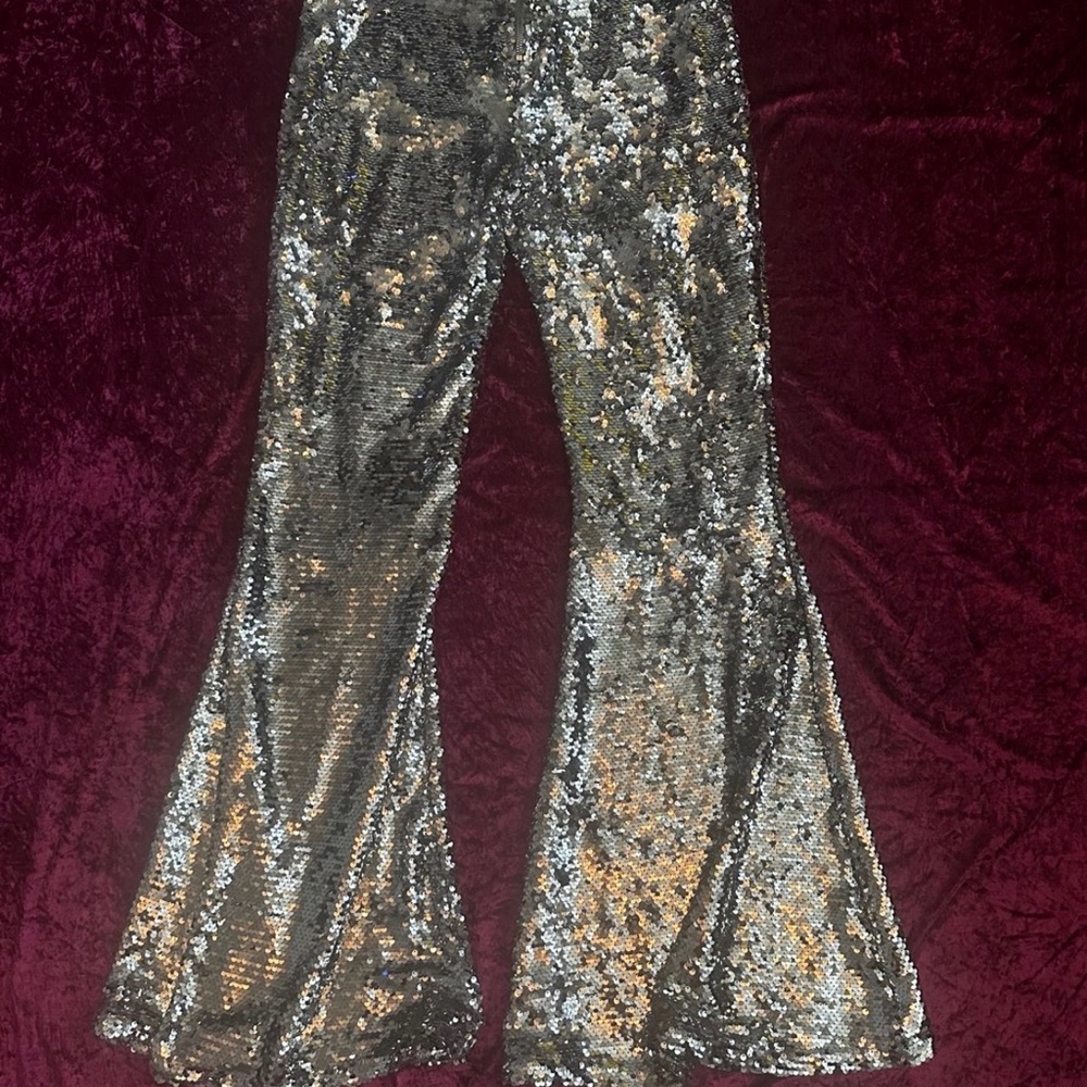 Silver Sequin Club EXX pants - Picture 2 of 9